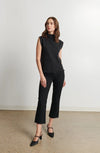 LINE Knitwear - Cleo Mockneck Sleeveless Sweater in Caviar