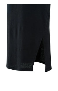 YAYA - Linen Blend T-Shirt Dress in Washed Black