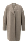 YAYA - Long Coatigan with Patch Pockets in Brown Melange