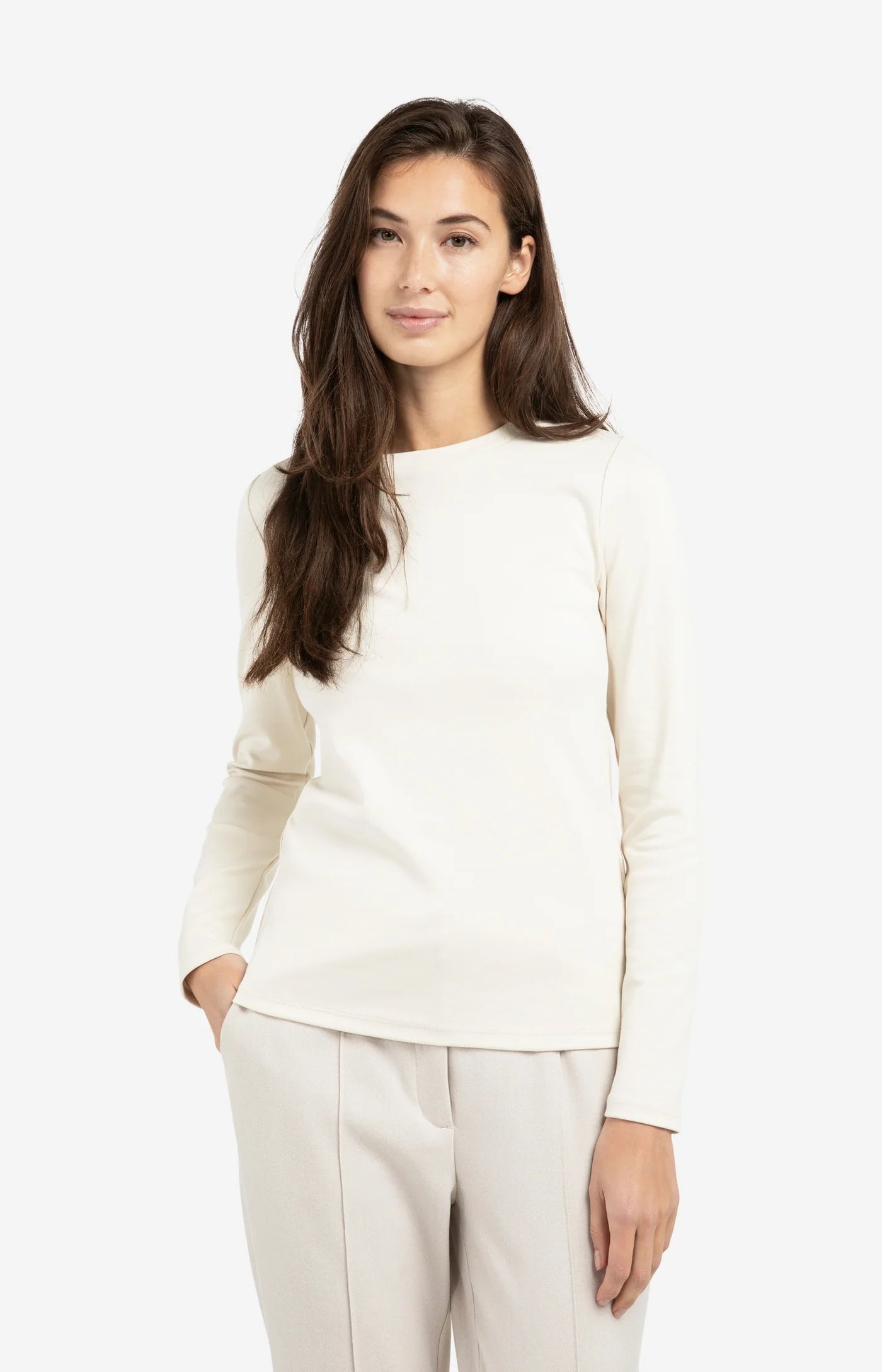 YAYA - Long Sleeve Shirt in Birch Beige