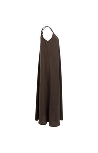 YAYA - Long Strappy Dress in Aubergine Purple