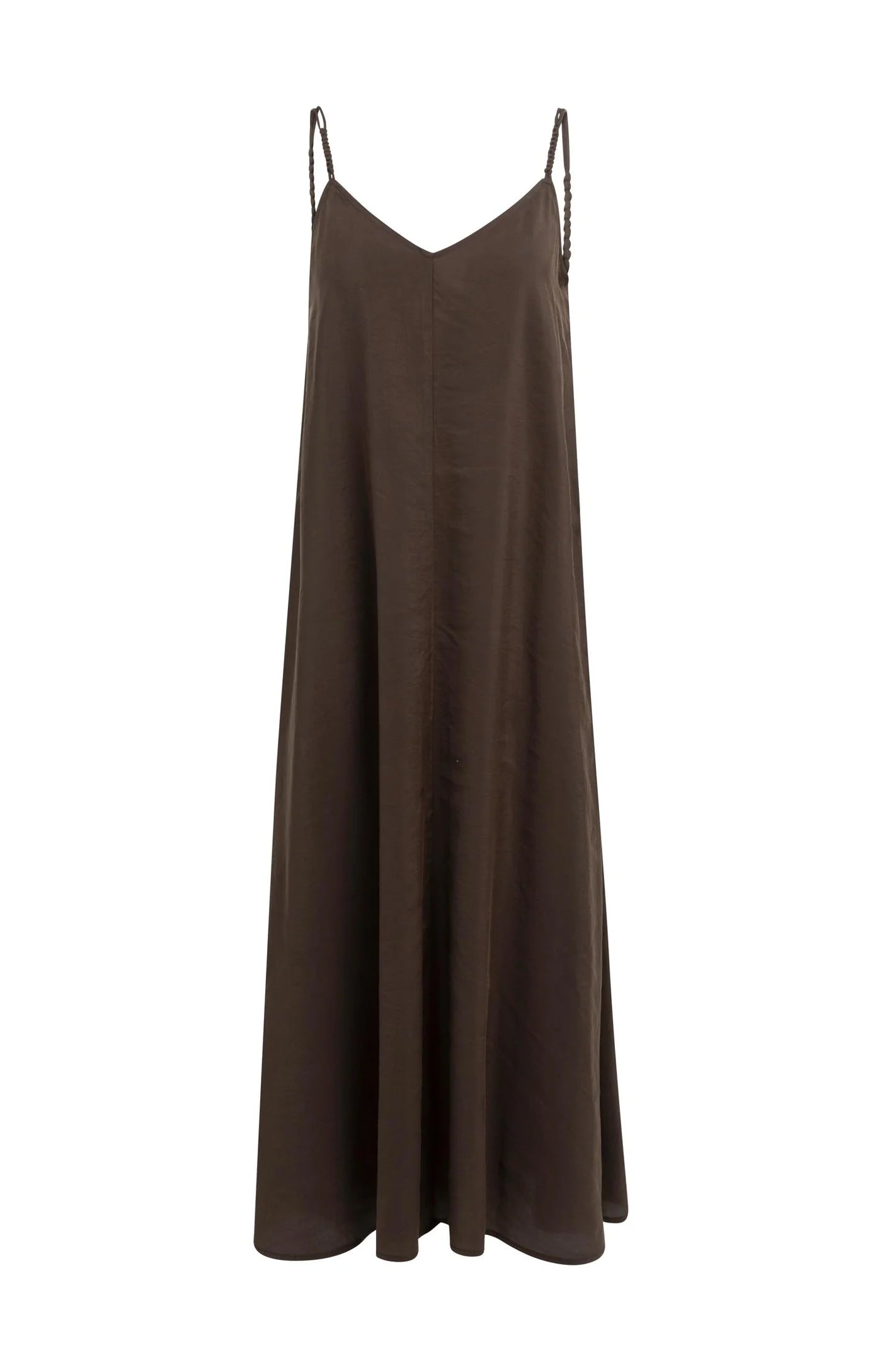 YAYA - Long Strappy Dress in Aubergine Purple