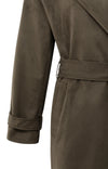 YAYA - Long Suedine Coat with Belt in Brown
