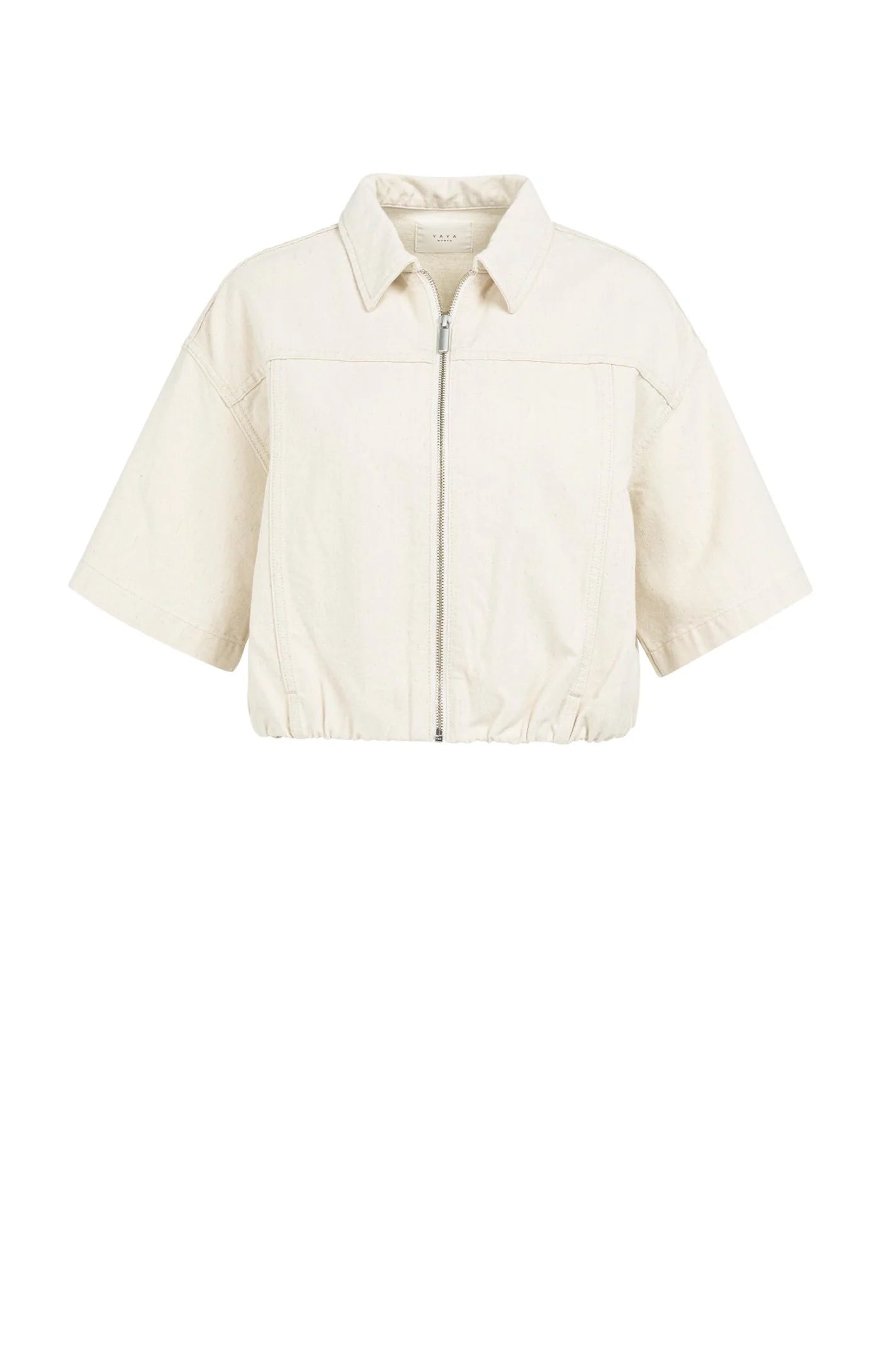 YAYA - Denim Look Jacket in Cloud Creme White