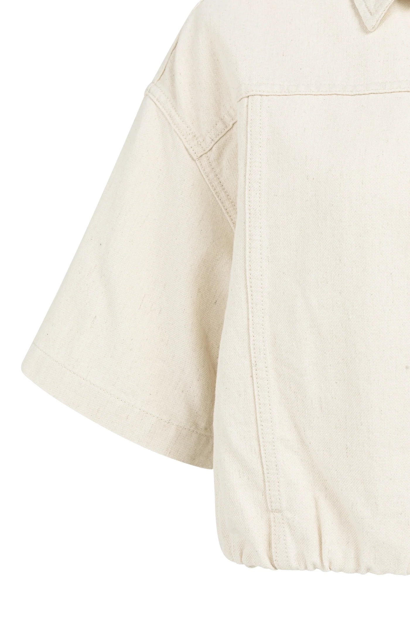 YAYA - Denim Look Jacket in Cloud Creme White