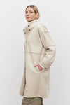 Velvet - Cara - Lux Sherpa Coat in Ecru