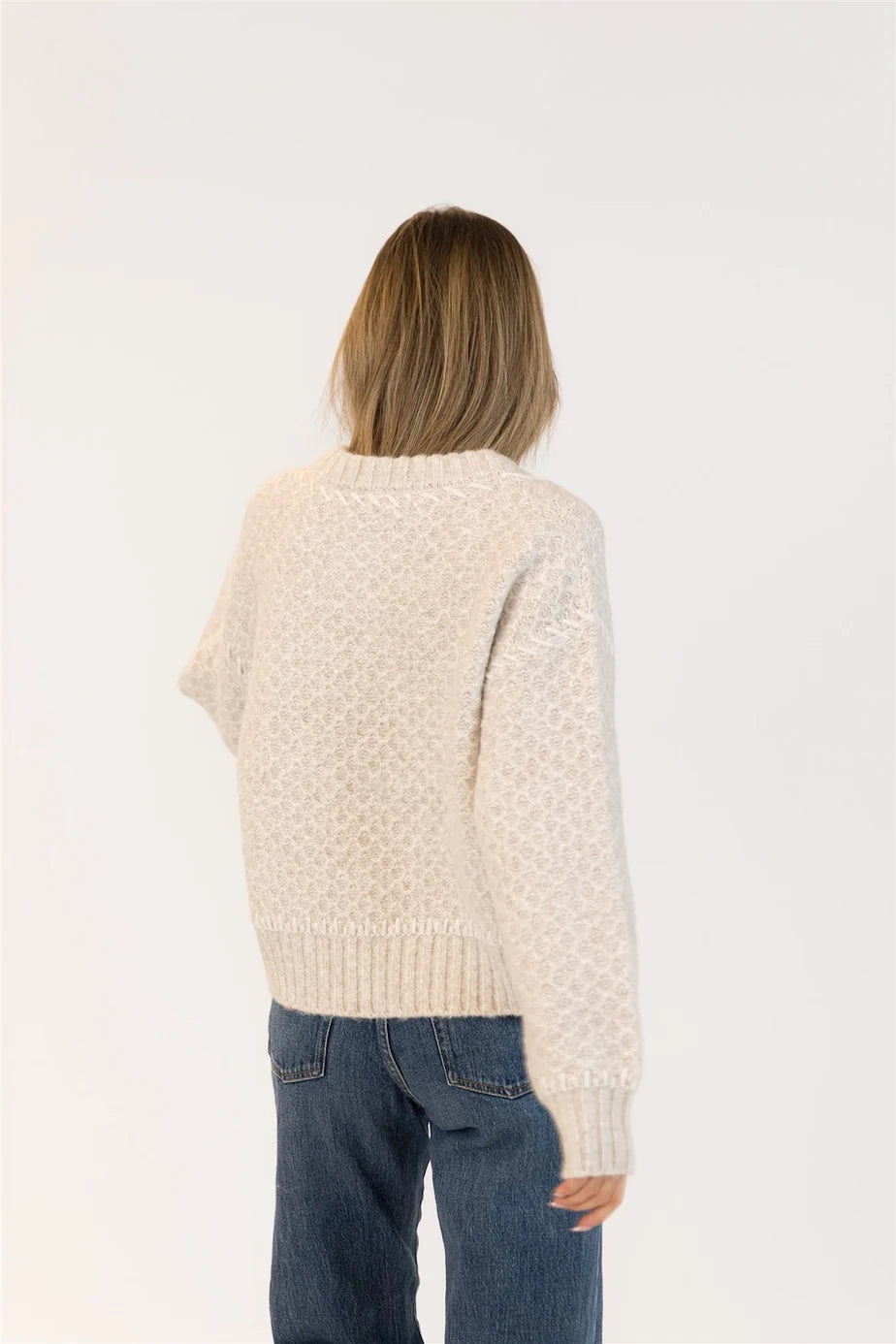 Lyla & Luxe - Nika Crewneck Pullover in Natural