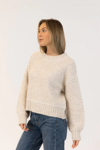 Lyla & Luxe - Nika Crewneck Pullover in Natural
