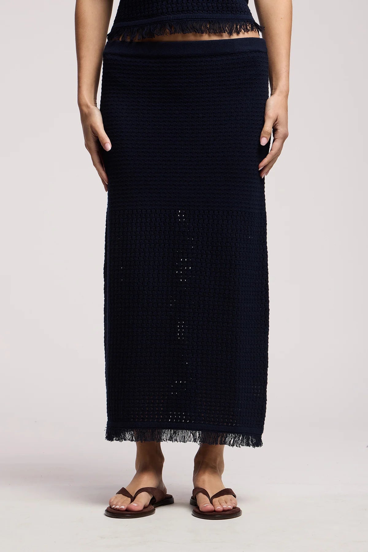 Velvet - Blythe - Mesh Cotton Knit Skirt