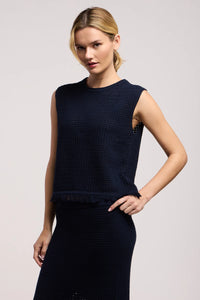 Velvet - Cova - Mesh Cotton Knit Top