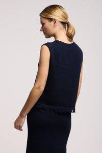 Velvet - Cova - Mesh Cotton Knit Top