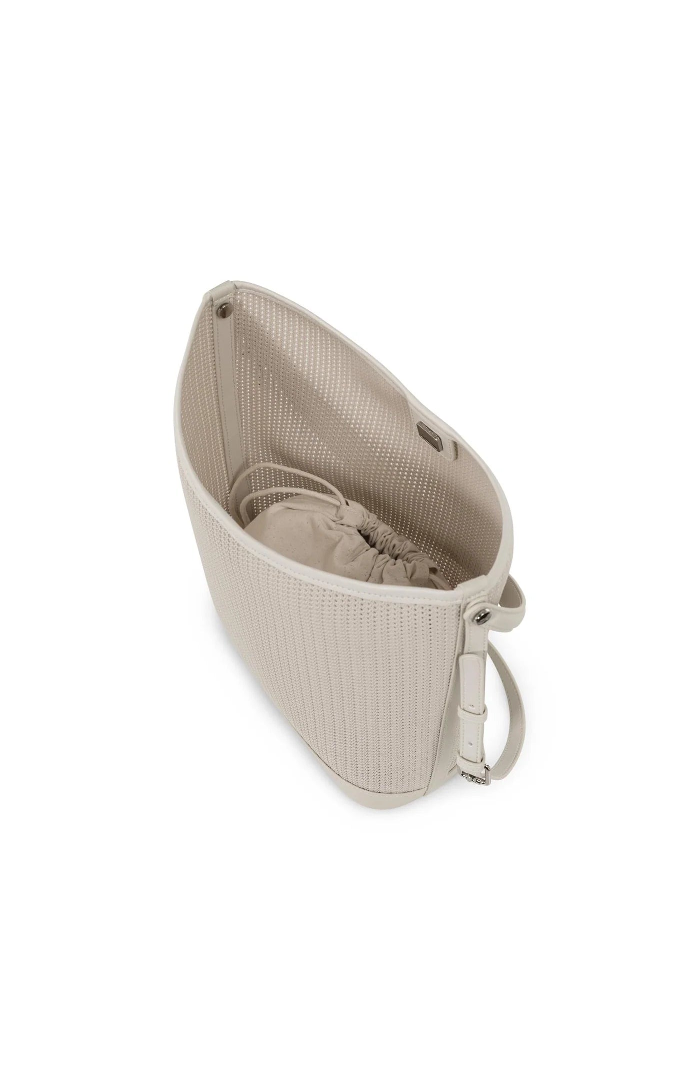 YAYA - Mesh Shoulder Bag in Warm Dust Sand