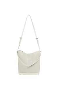 YAYA - Mesh Shoulder Bag in Warm Dust Sand