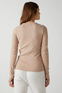 Velvet - Camino - Modal Rib Long Sleeve in Nude