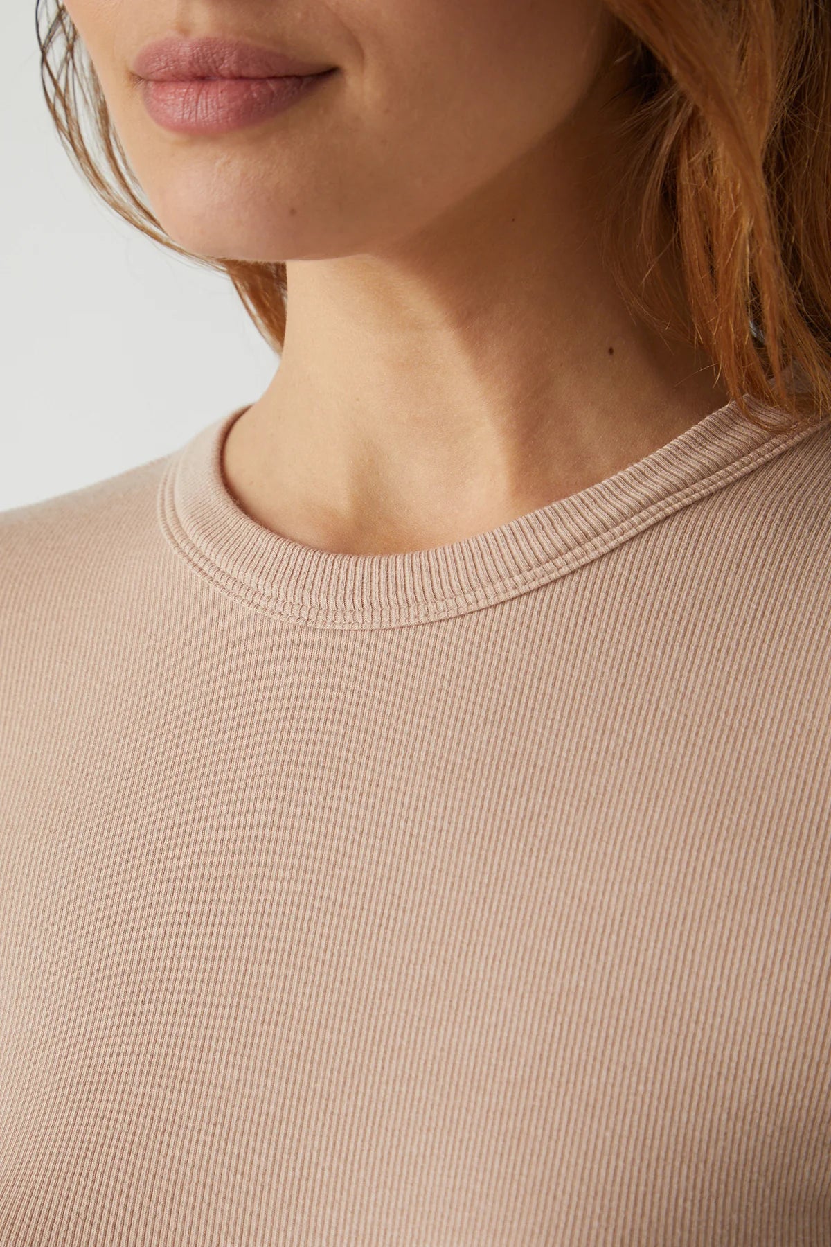 Velvet - Camino - Modal Rib Long Sleeve in Nude