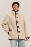 Velvet - Shona - Luxe Sherpa Reversible Jacket in Espresso