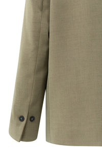 YAYA - Oversized Blazer with Sleeve Tape Detail in Capers Melange