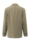 YAYA - Oversized Blazer with Sleeve Tape Detail in Capers Melange