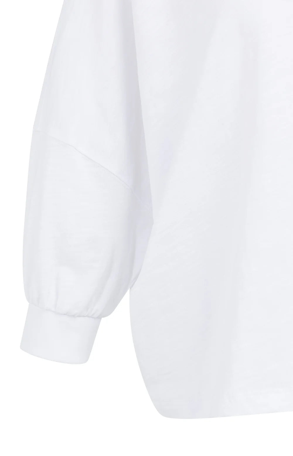 YAYA - Oversized Jersey Top with Cuffs in Pure White