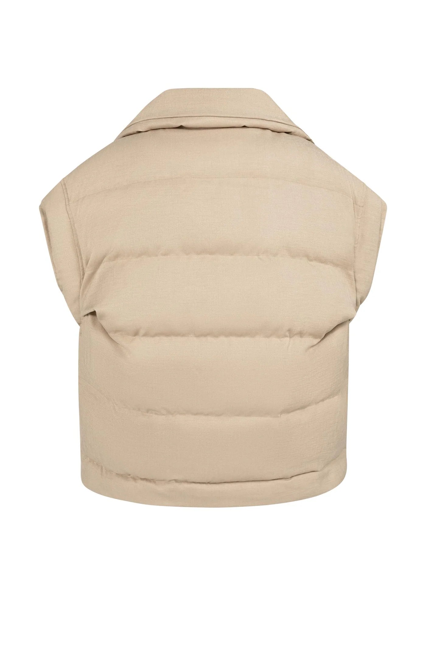 YAYA - Oversized Padded Bodywarmer with Collar in Gold