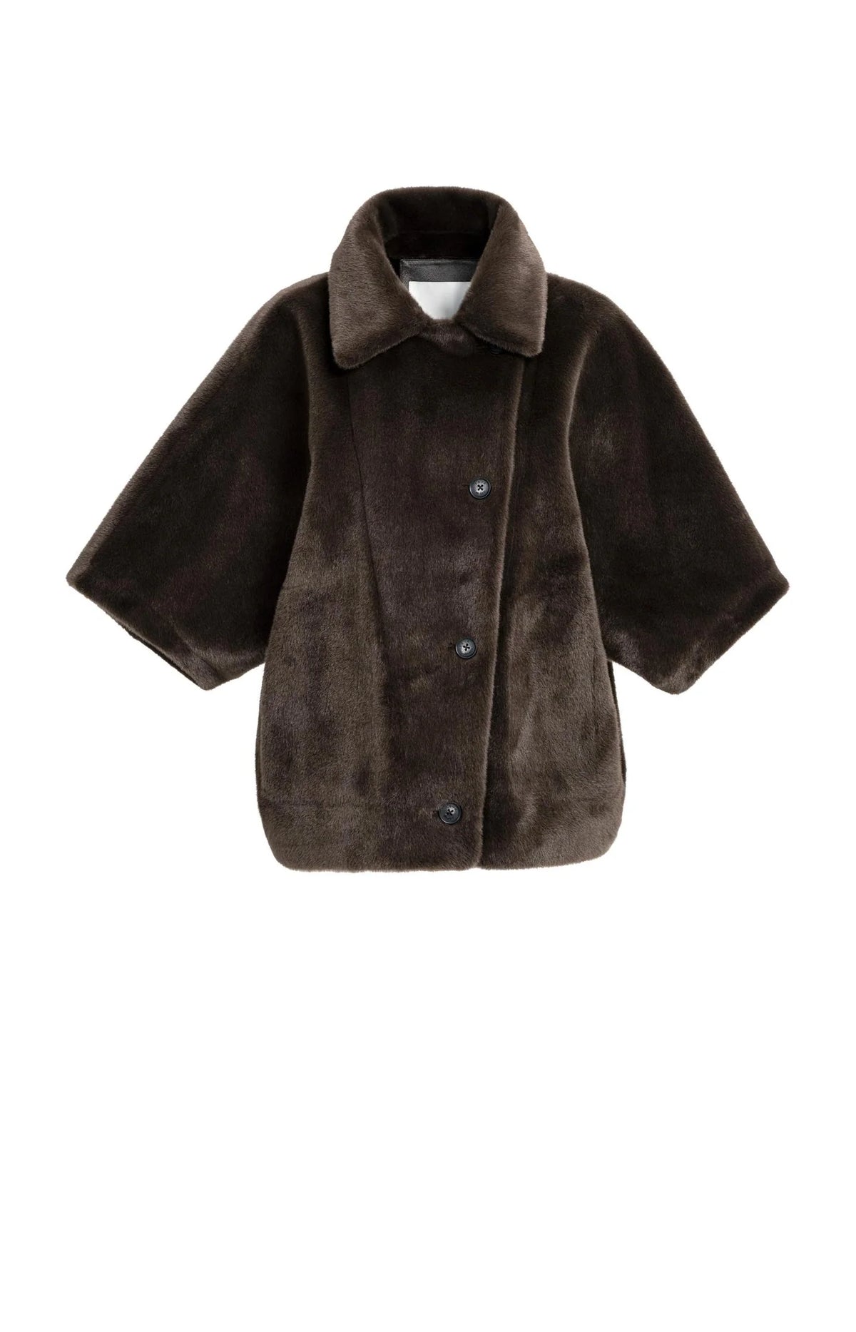YAYA - Oversized Reversible Faux Fur Jacket in Delicioso Brown