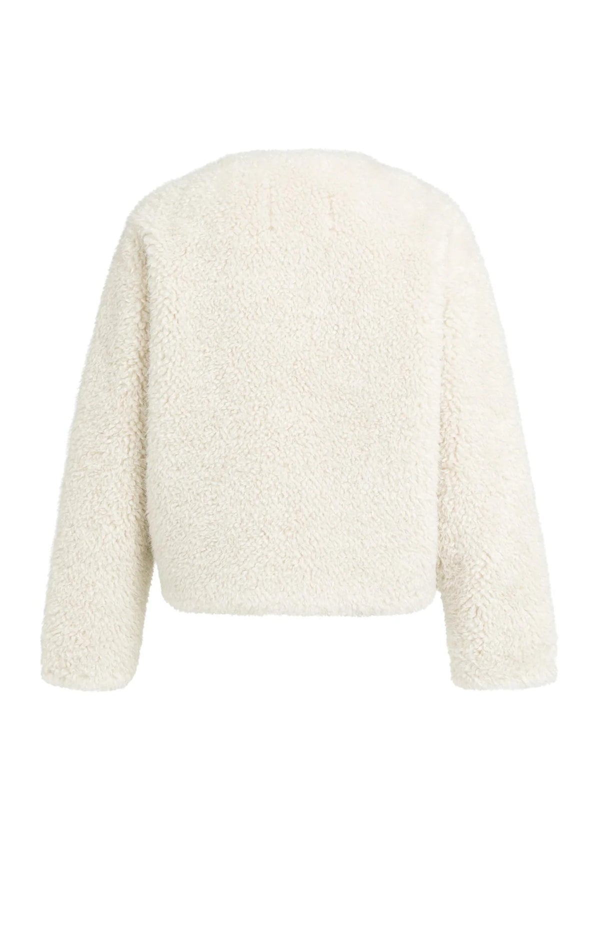 YAYA - Oversized Faux Fur Jacket in Bleached Sand Beige