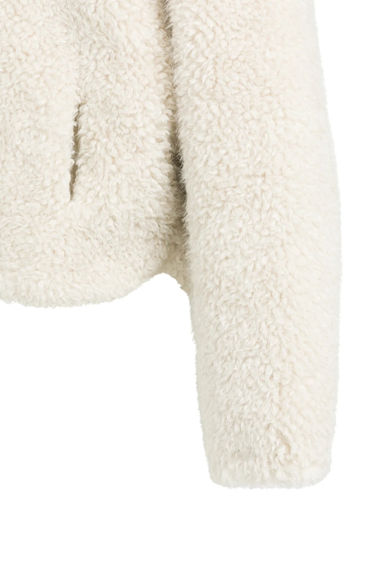 YAYA - Oversized Faux Fur Jacket in Bleached Sand Beige