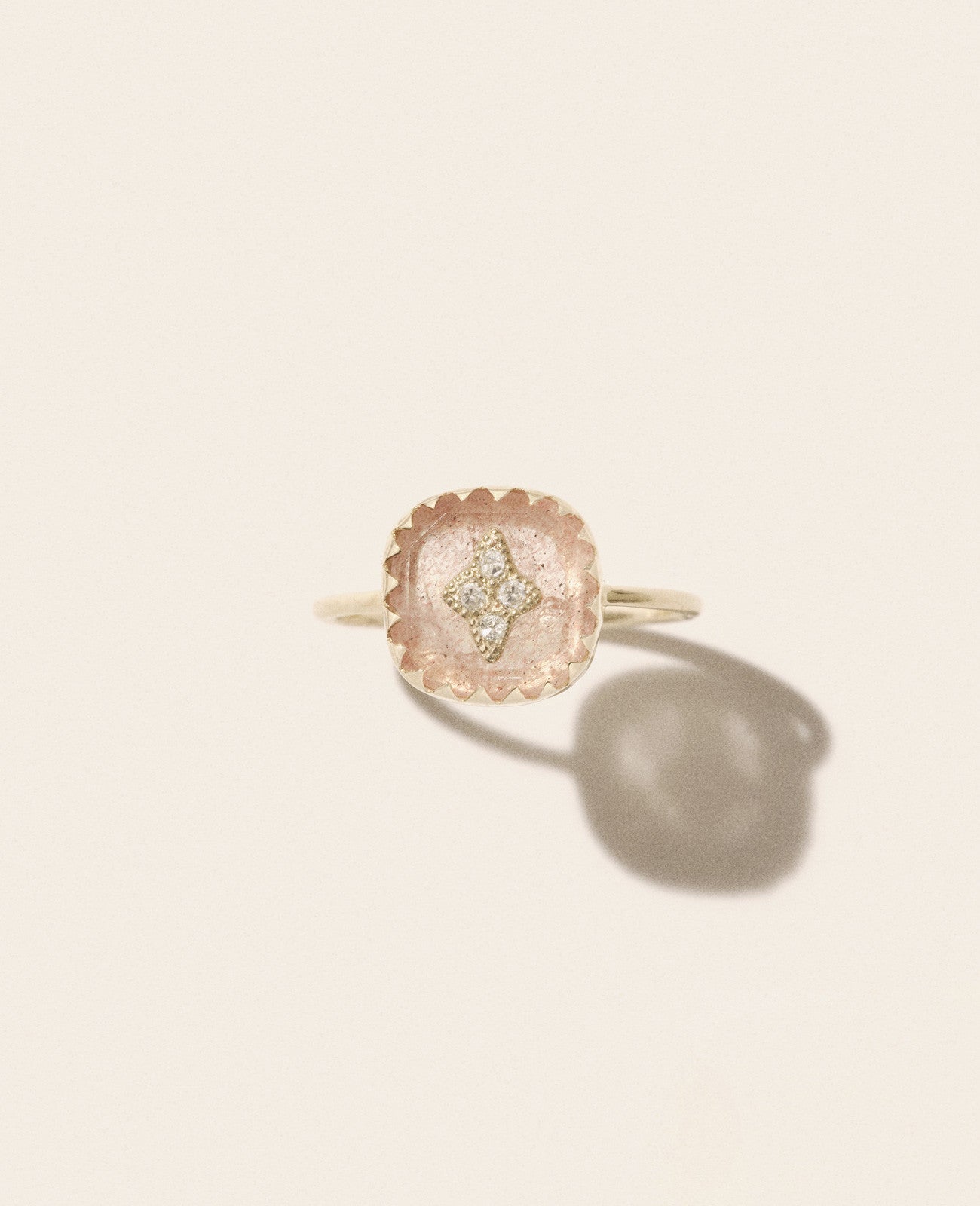 Pascale Monvoisin - Strawberry Quartz Pierrot Ring