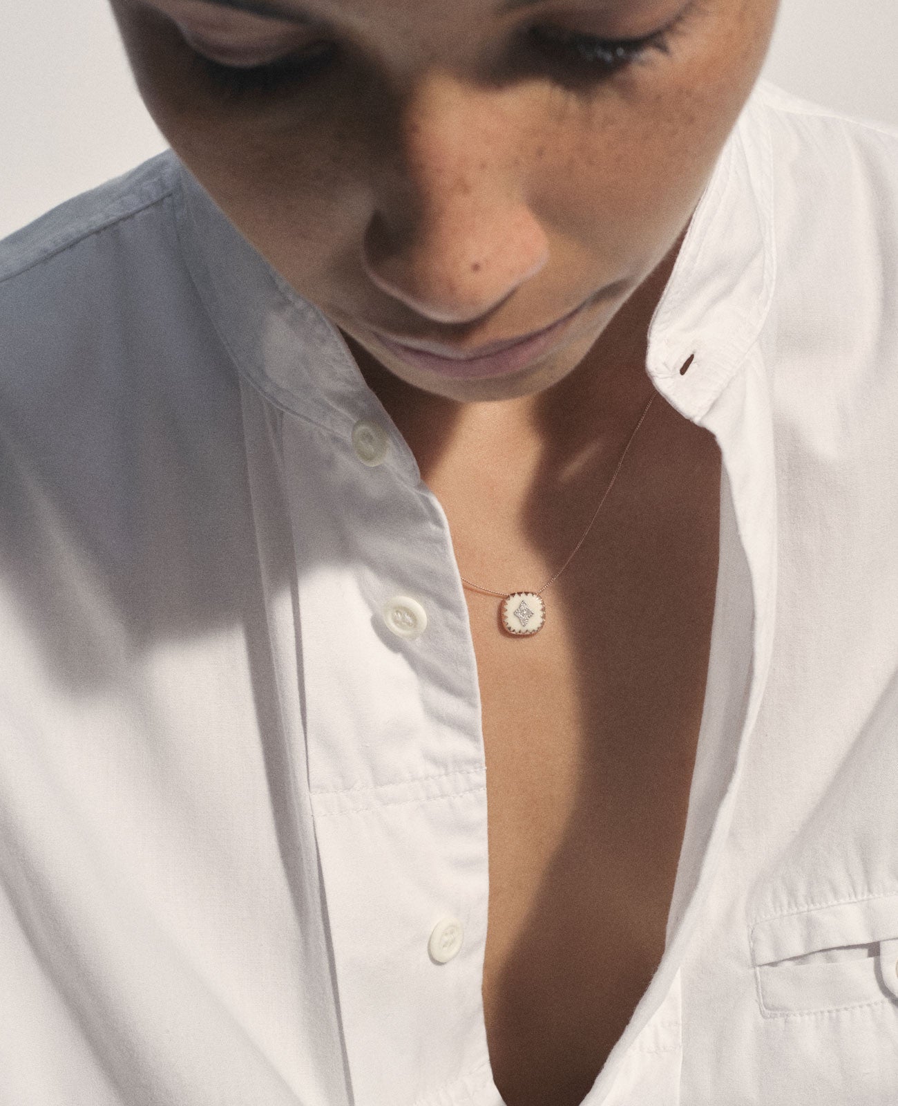Pascale Monvoisin - PIERROT N°2 WHITE Necklace