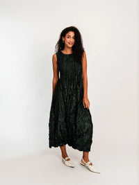 Alquema - Pippi Smash Dress in Metallic Forest