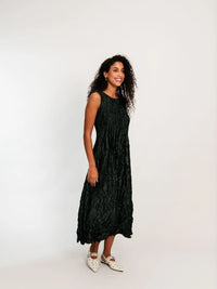 Alquema - Pippi Smash Dress in Metallic Forest