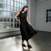 Alquema - Pippi Smash Dress in Metallic Forest