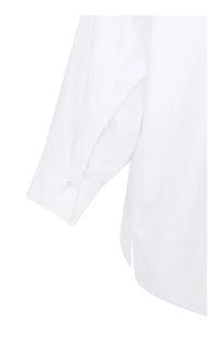 YAYA - Polo Collar Poplin Shirt in Pure White