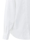 YAYA - Poplin Blouse with Polo Collar in Pure White