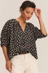Velvet - Harmony - Printed Cotton Blend Blouse in Nightfall