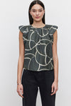 Velvet - Camille - Printed Silk Cotton Voile Top