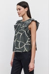 Velvet - Camille - Printed Silk Cotton Voile Top