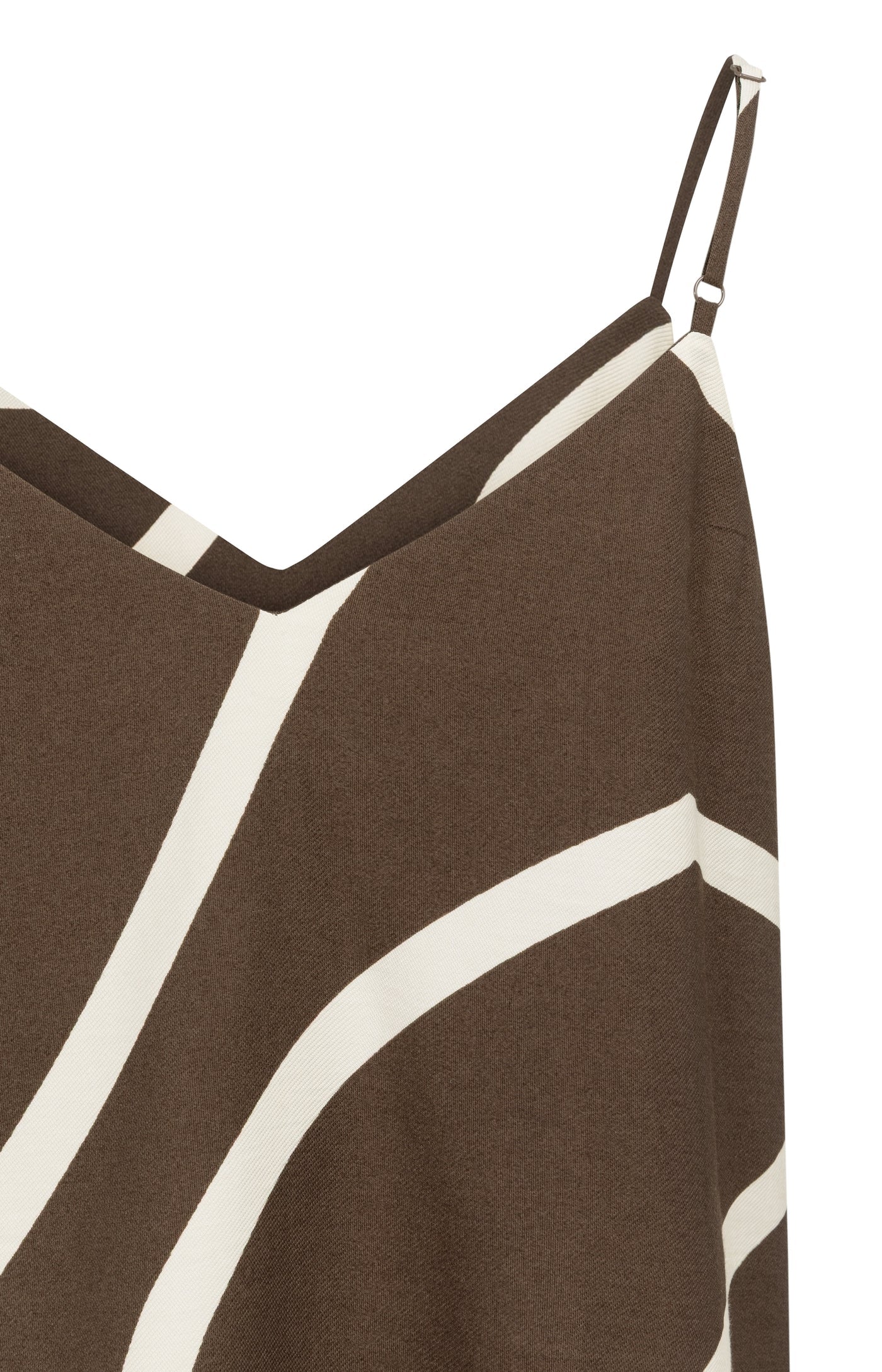 YAYA - Printed V-neck Singlet in Chocolate Martini Brown