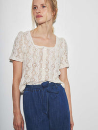 Louizon - Atome Blouse in Guipure Ecru
