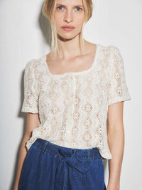 Louizon - Atome Blouse in Guipure Ecru