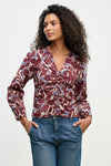 Velvet - Sydney - Printed Cotton Top in Eden