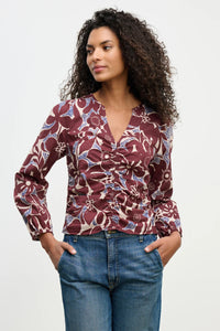 Velvet - Sydney - Printed Cotton Top in Eden