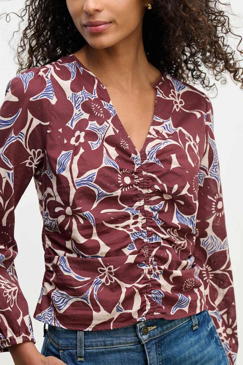Velvet - Sydney - Printed Cotton Top in Eden