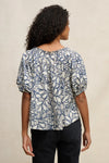 Velvet - Thera - Printed Voile Top in Dove