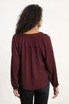 Velvet - Aurelia - Rayon Challis Top in Henna