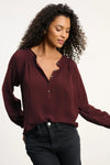 Velvet - Aurelia - Rayon Challis Top in Henna