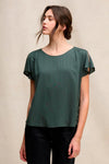 Velvet - Marcel - Rayon Challis Top in Mallard