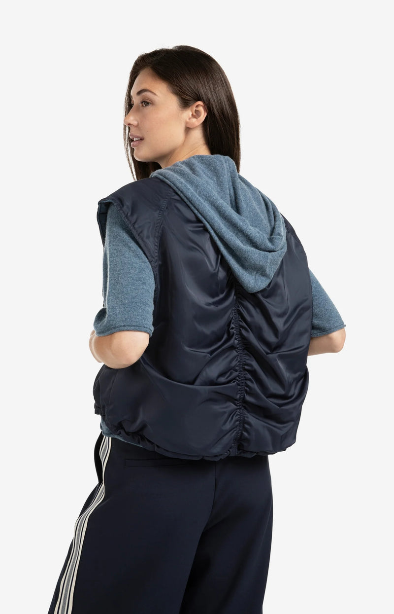YAYA - Nylon Reversible Bodywarmer - Inkwell Blue