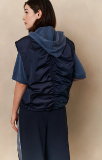 YAYA - Nylon Reversible Bodywarmer - Inkwell Blue