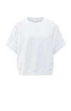 YAYA - Short Sleeve Jersey Rib Top in Pure White
